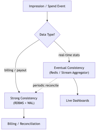 Balancing Real-Time Ad Stats and Billing Accuracy - Eventual vs Strong Consistency