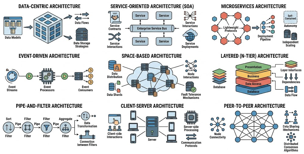 Various naming for the Software Architecture - I can't find Component-based Architecture, Functional Architecture
