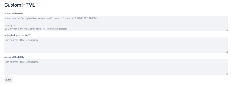 Conditional AdSense Script Loading in Confluence