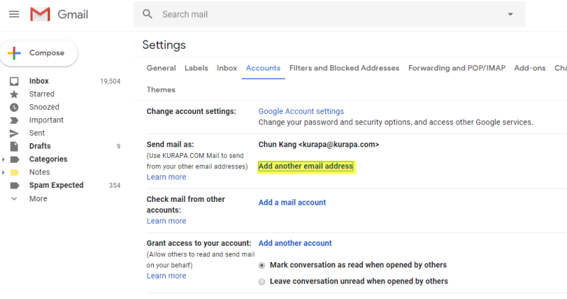 Add New Address to gmail without SMTP (forwarding-only-address)