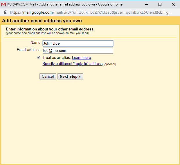 Add New Address to gmail without SMTP (forwarding-only-address)