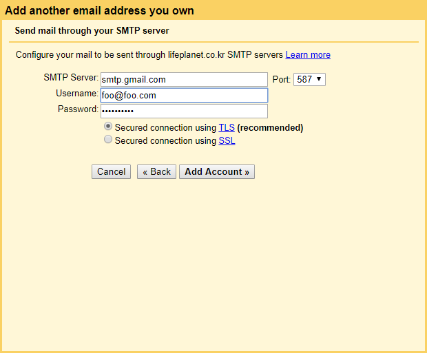 Add New Address to gmail without SMTP (forwarding-only-address)