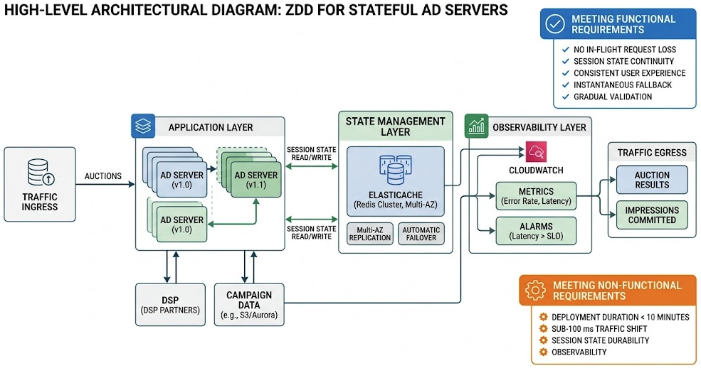 Achieving Zero-Downtime Deployment for Stateful Ad Servers