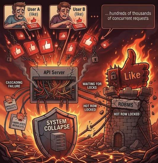 Large-Scale Concurrency Control: Solving the DB Bottleneck from a Flood of “Likes”