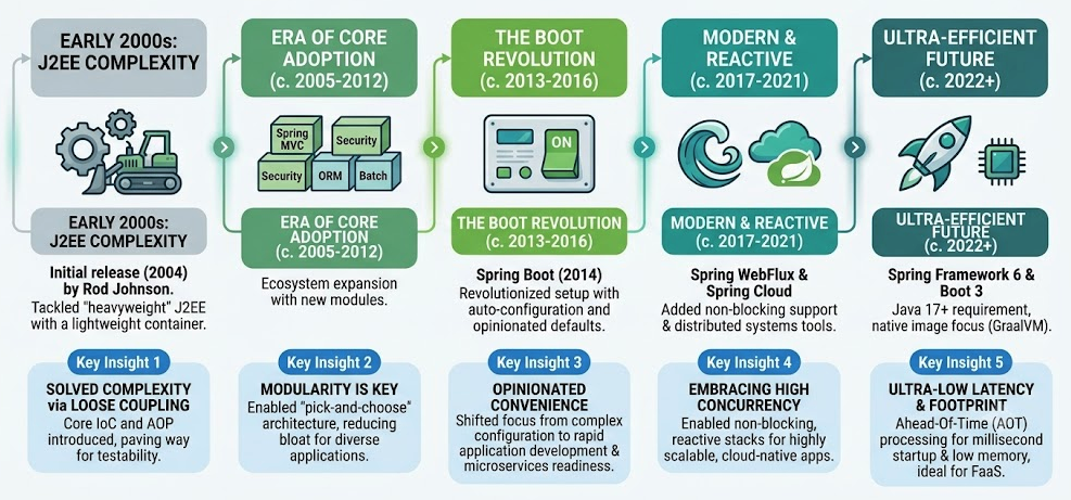 Spring Framework: Evolution, Trends, and Architectural Innovation