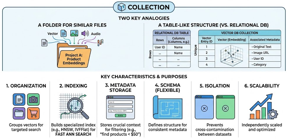 Deep Dive into Vector Databases: Understanding Collections (Not Tables) and Embeddings