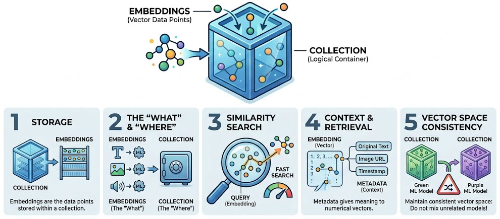 Deep Dive into Vector Databases: Understanding Collections (Not Tables) and Embeddings