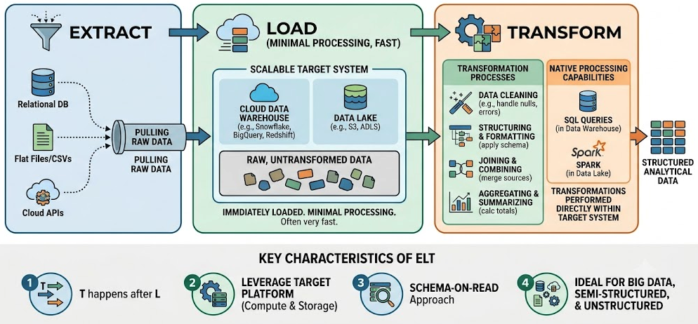 ETL vs ELT what makes the differeence? Why MLOps leverage ELT?