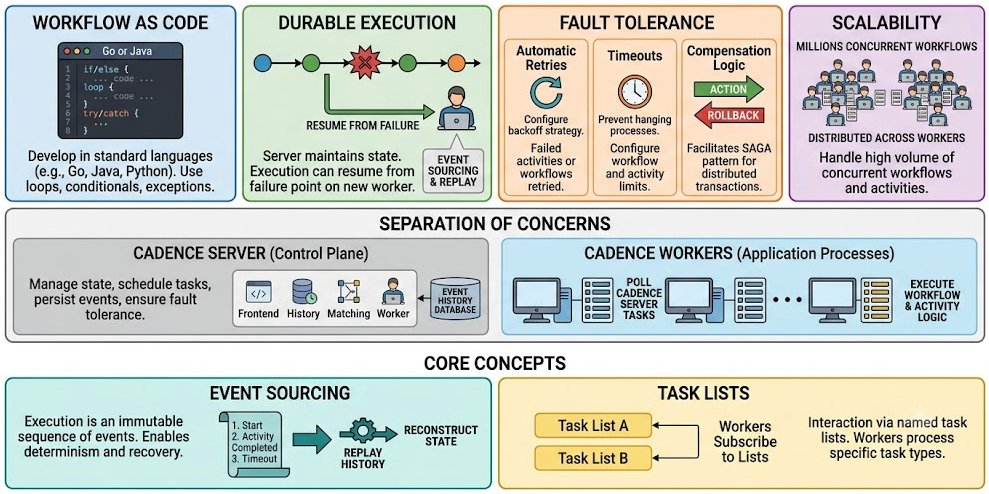 Cadence Programming Model - A Distributed, Fault-Tolerant, Stateful Workflow Orchestration Framework