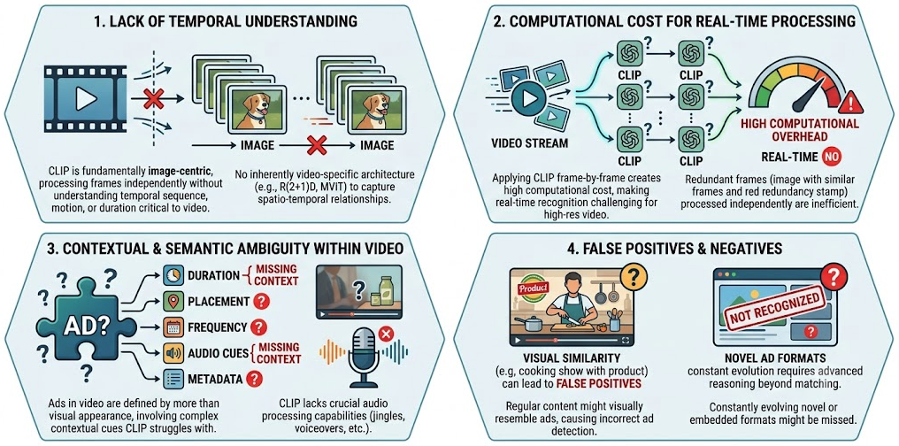 Machine Learning Models for Ad Detection from a Video Stream