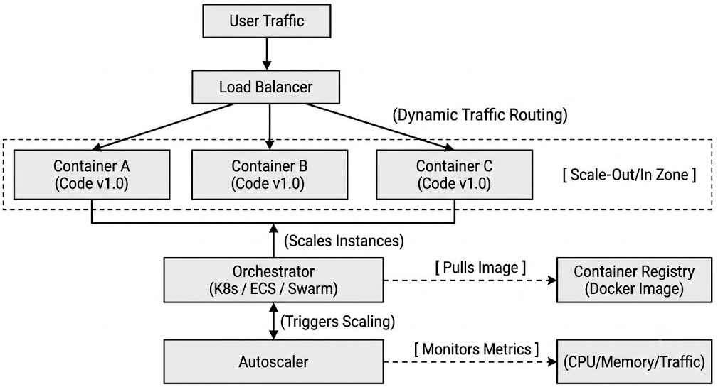 Architecting Dynamic Scale-Out and Scale-In with Docker Containers