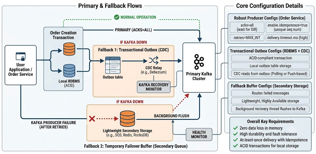 Designing Resilient Infrastructure to Prevent Order Data Loss During Kafka Failures