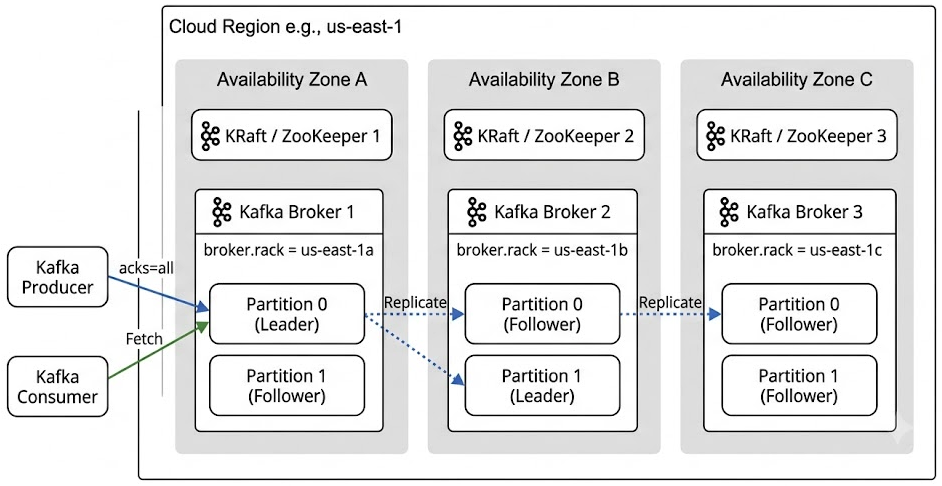 Multi-AZ Kafka Architecture