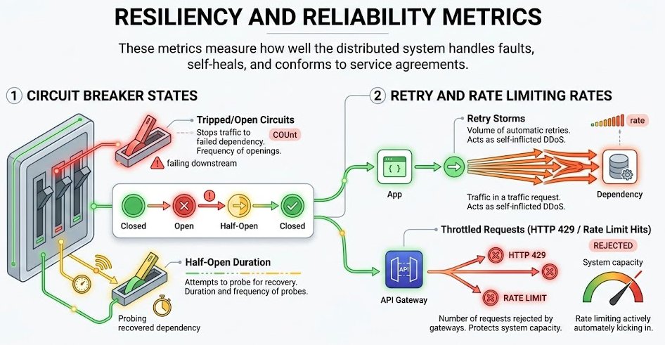 Key Metrics Track to Ensure the Health and Performance of a Distributed System