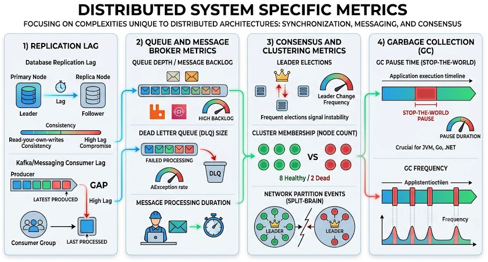 Key Metrics Track to Ensure the Health and Performance of a Distributed System