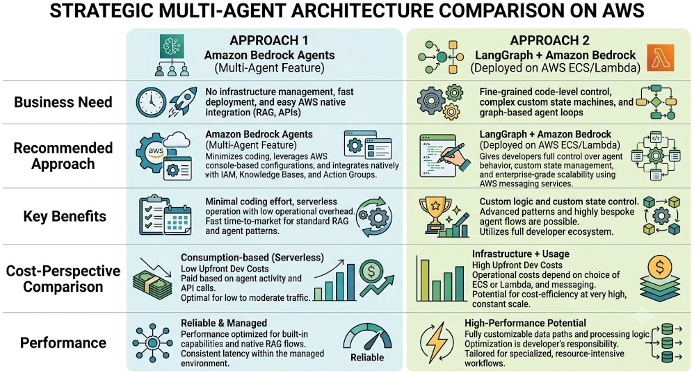 AWS Multi-Agent Collaboration Approach: Fully Managed vs. Code-based Implementation