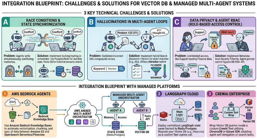 Vector Database Integration on Fully Managed Multi-Agent Environment