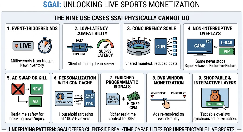 The New Ad Stack Behind Live Sports Streaming: Inside SGAI, EABN, and the Standards Race to Fix Live Monetization