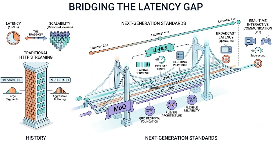 The Next-Gen Low-Latency Standards: LL-HLS & MoQ