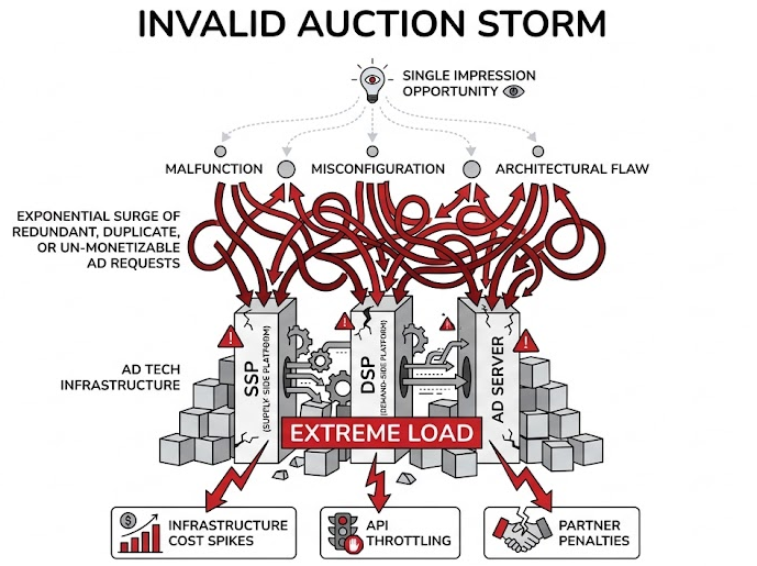 Invalid Auction Storms in Ad Tech